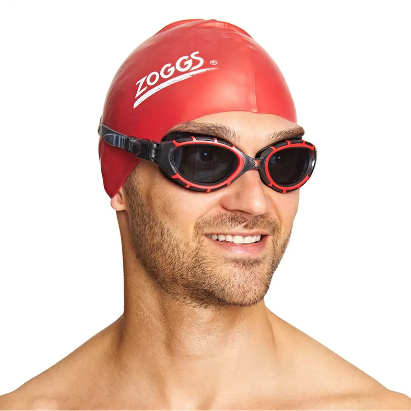 Zoggs Predator Flex Polarized Goggles S/M Fit Red/Black-1